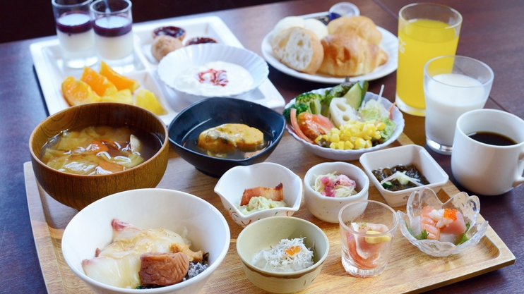 ・【朝食付】2種類の温泉券×五感で楽しむ朝食バイキング