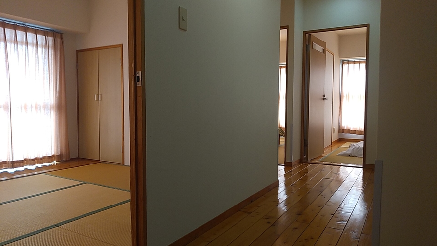 1室＝客室6畳×3部屋（小部屋に分かれたタイプ）