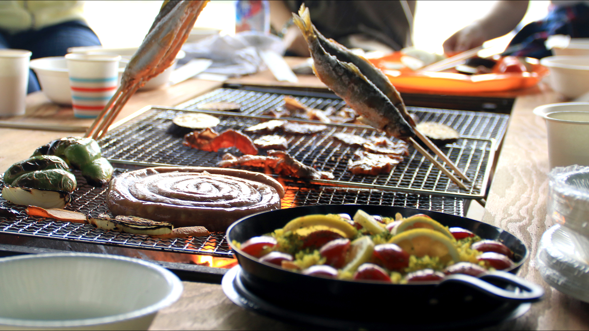 大日荘でBBQ～♪雨が降っていても安心！