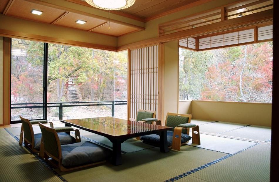 Guest room: Yusaryo, Yukisansui, Japanese-style room with 10 tatami mats and 6 tatami mats, sunken kotatsu