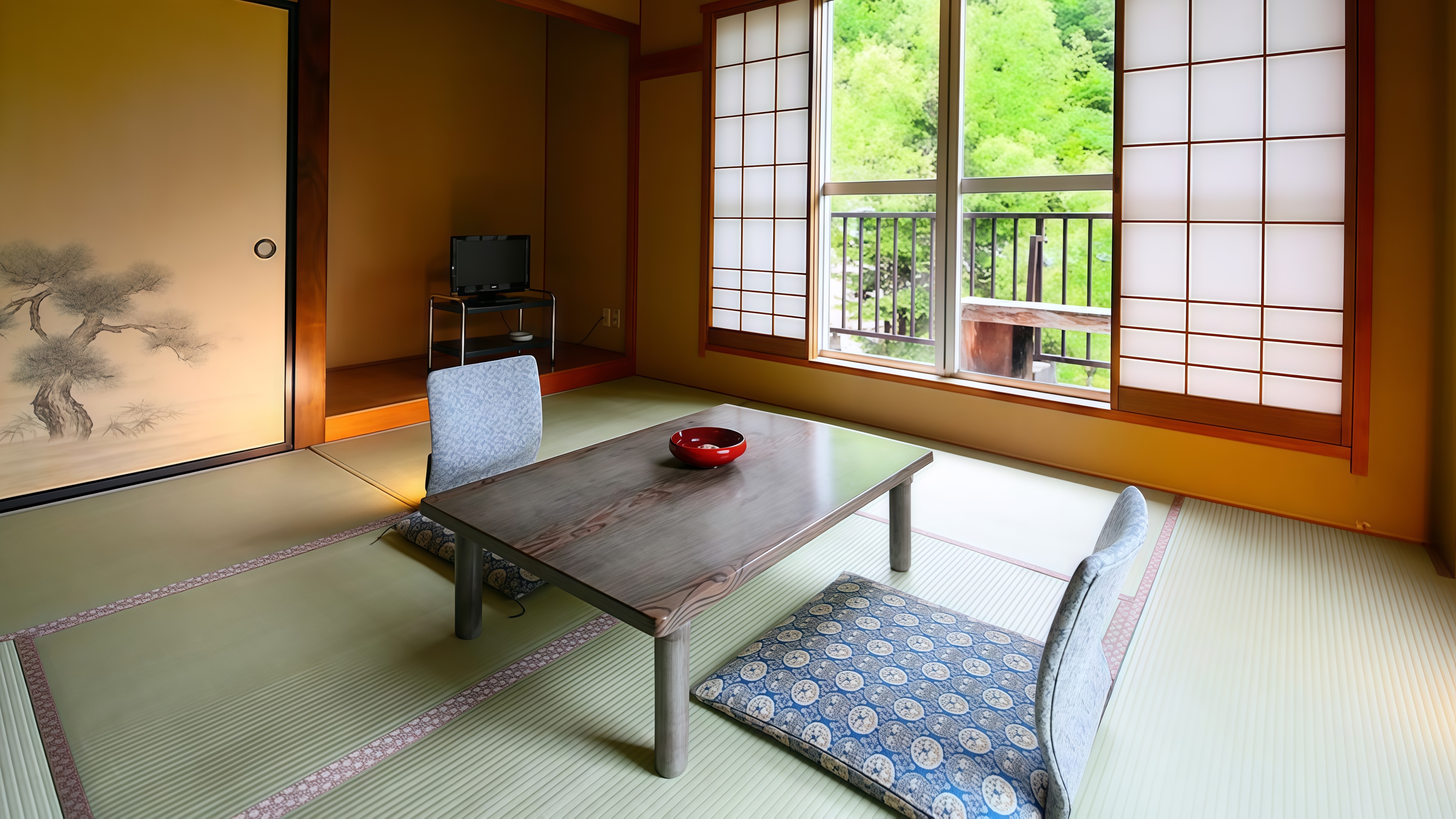 【客室】自然に包まれた山側の部屋