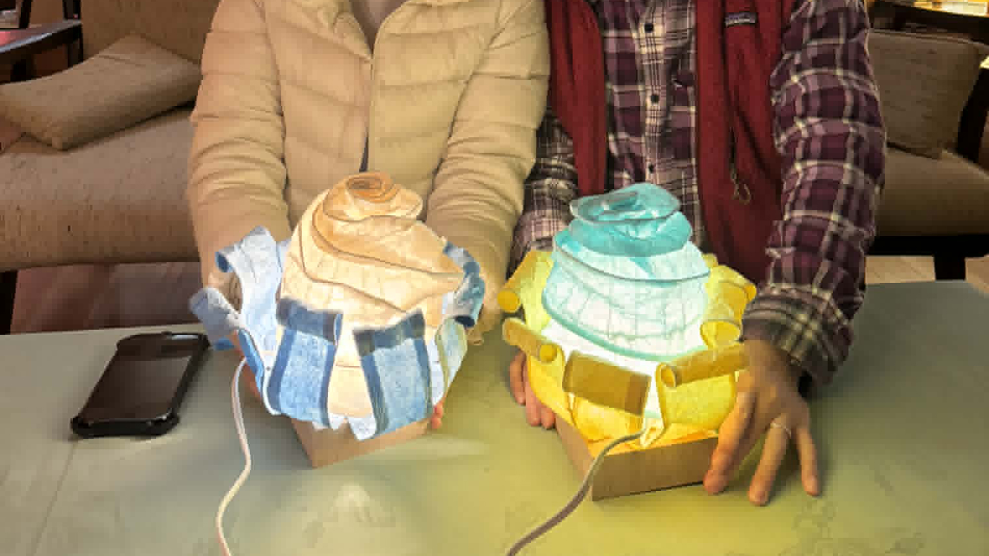 ランプ製作体験　お客様の作品事例