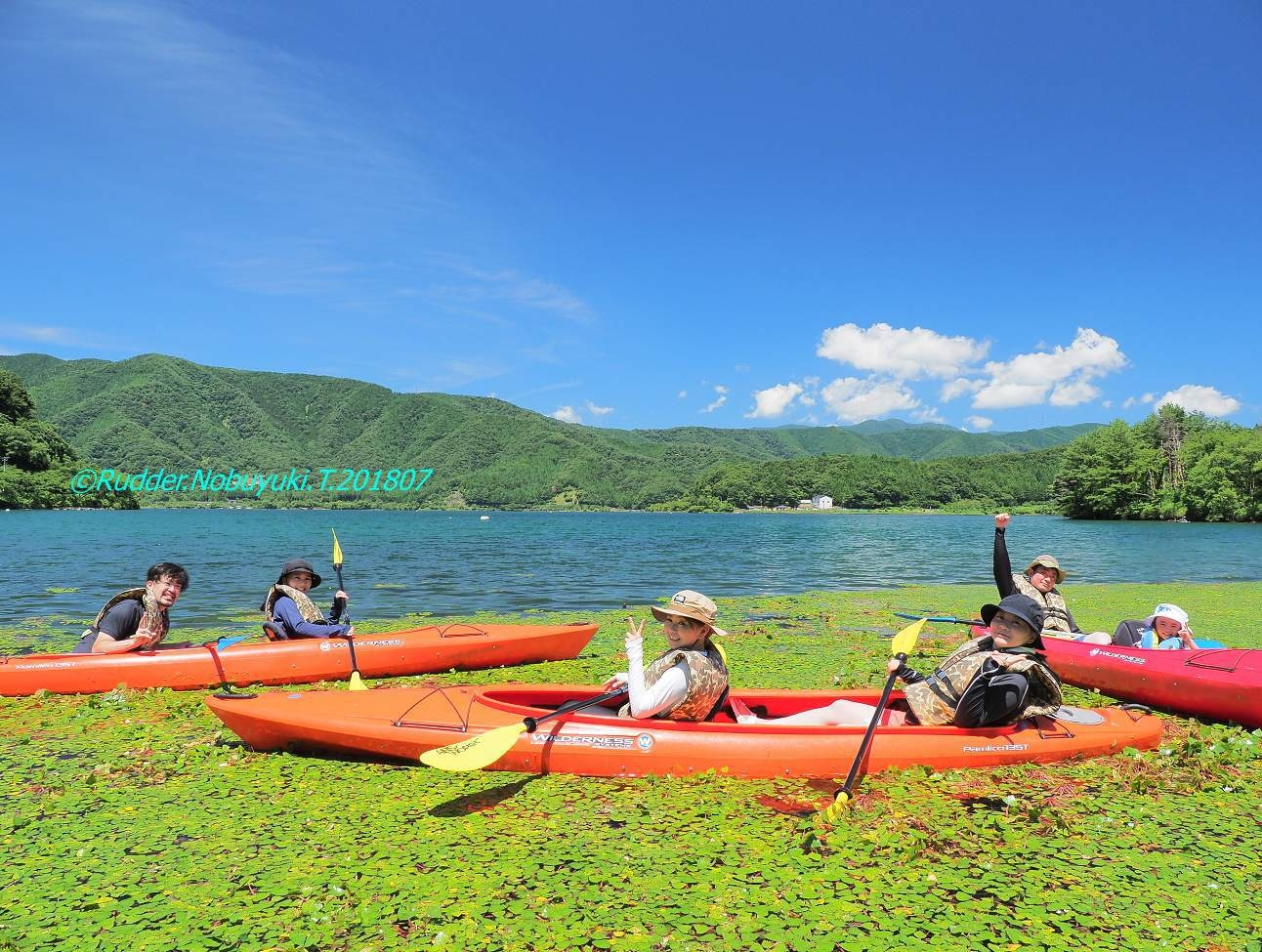 奥琵琶湖畔を吹き抜ける涼風をもとめてカヌー体験ツアー（体験費用は別途必須になります）