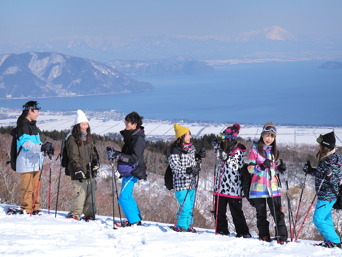箱館山スノーシュー体験の絶景