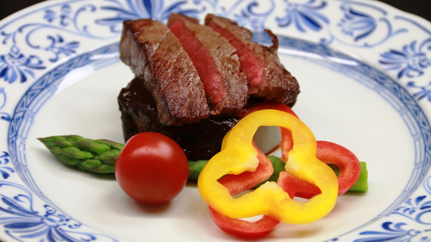 【夕食】信州牛のステーキ