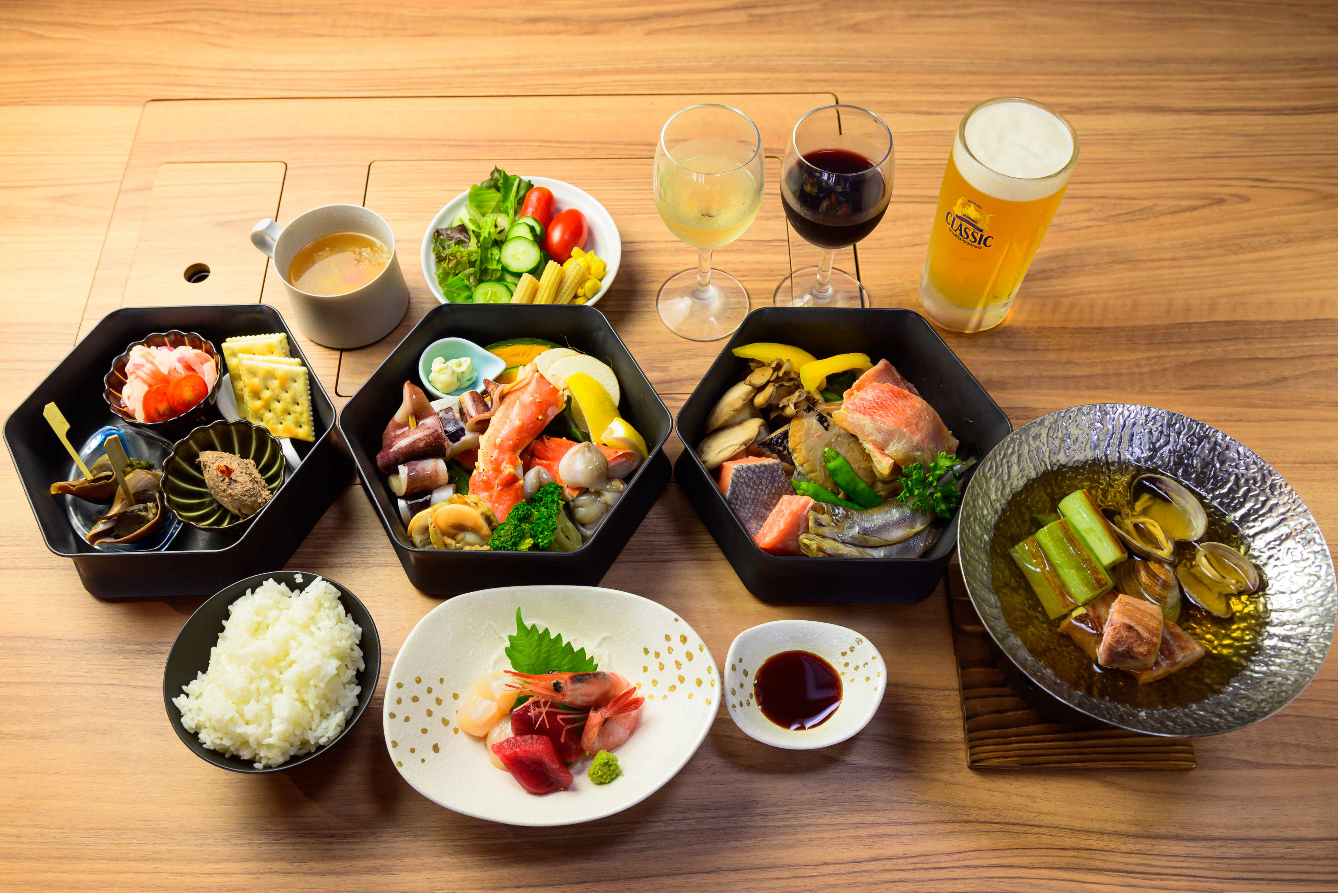 夕食海鮮プラン（イメージ）仕入れ状況により変わります