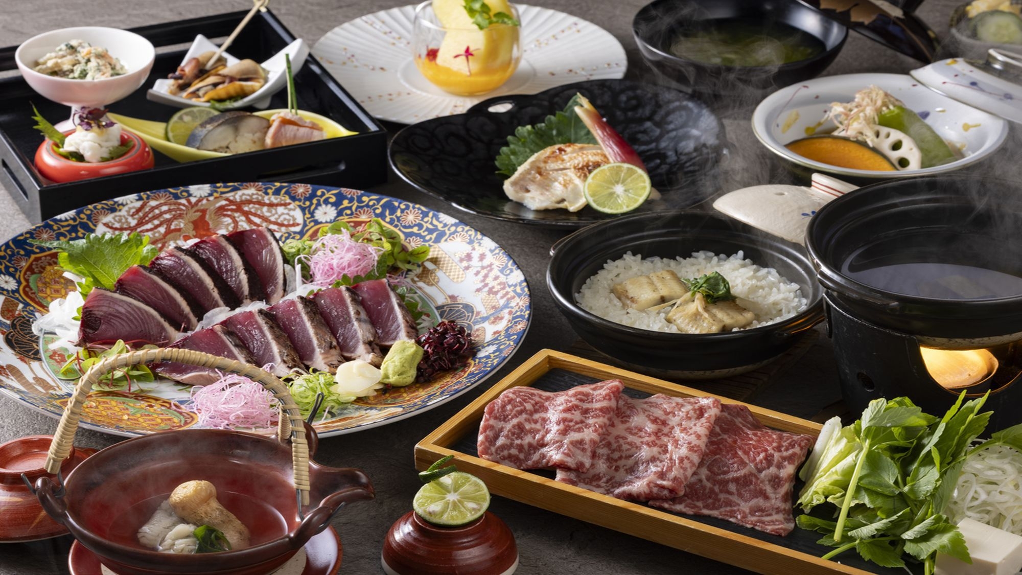 【特別会席】〜高知といえば鰹の藁焼きタタキ〜土佐の食材を存分に味わう