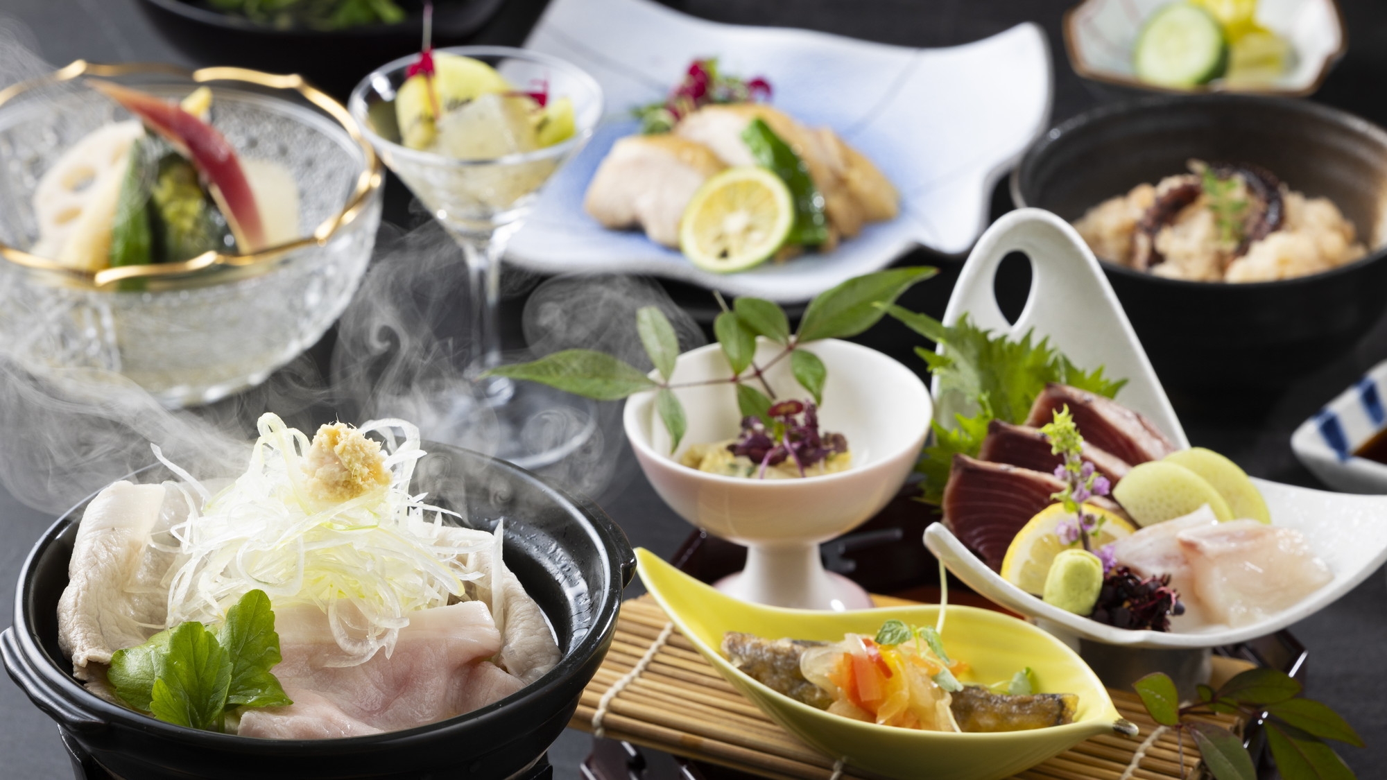 【ラウンジ無料付き】【季節の会席】土佐の旬の味覚を味わうお手頃会席