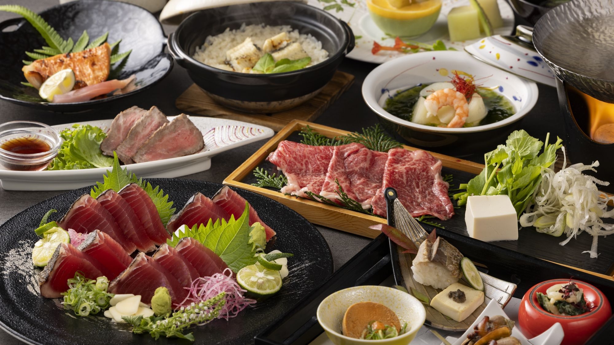 【かに食べ放題／特別会席】〜高知といえば鰹の藁焼きタタキ〜土佐の食材を存分に味わう