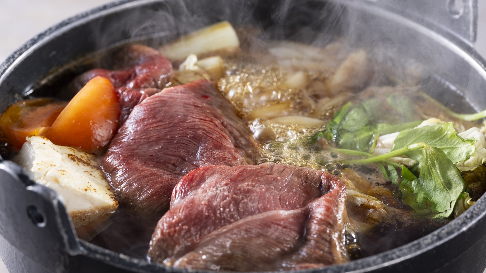 【土地の恵み会席】春（2026年3月～5月）台物 土佐あかうし牛鍋　土佐ジロー卵