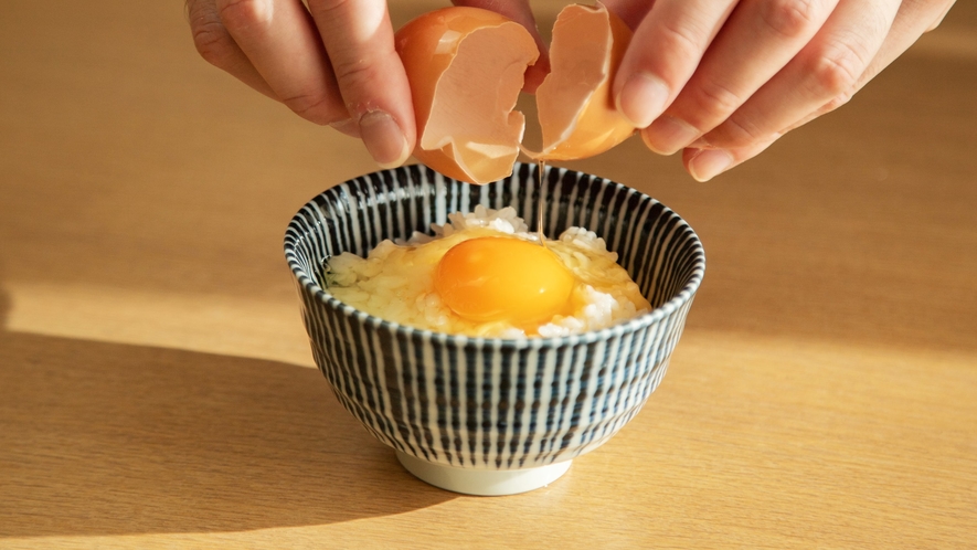 【ご朝食】卵かけご飯をどうぞ！