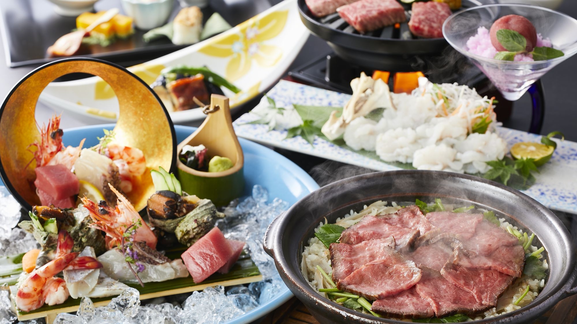 【極み会席】土鍋御飯付き奈良の名産品とブランド食材を味わう会席