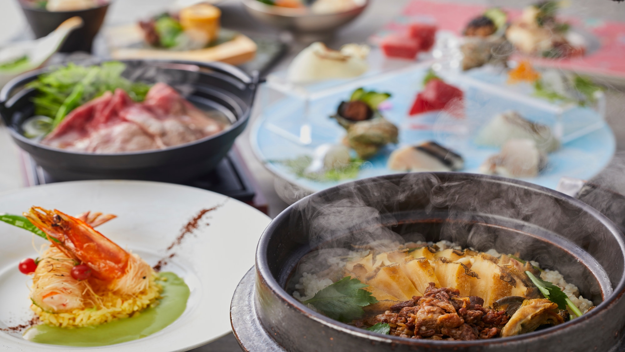 【かに食べ放題／極み会席】土鍋御飯付き奈良の名産品とブランド食材を味わう会席