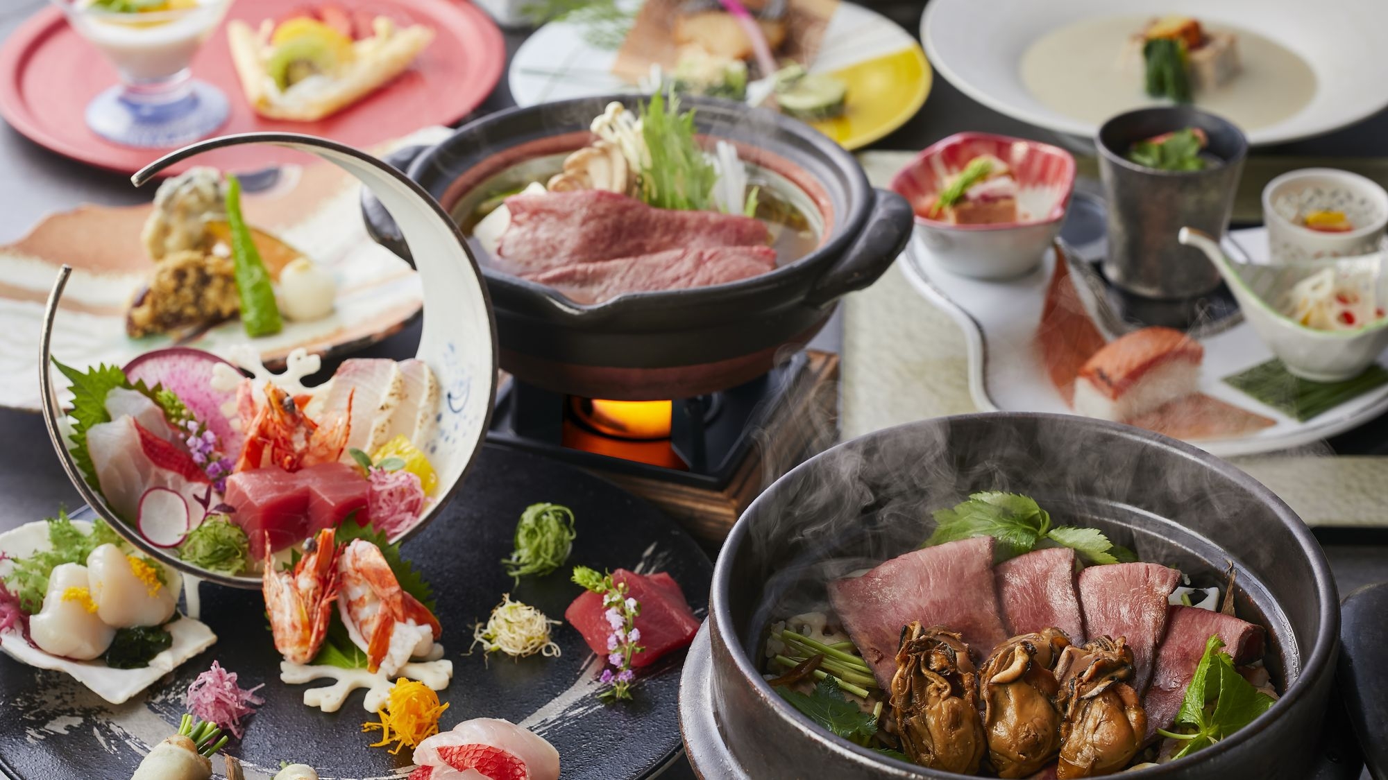 〜期間限定〜奈良県産ブランドいちご　＜古都華＞のデザートプレート付き【極み会席】