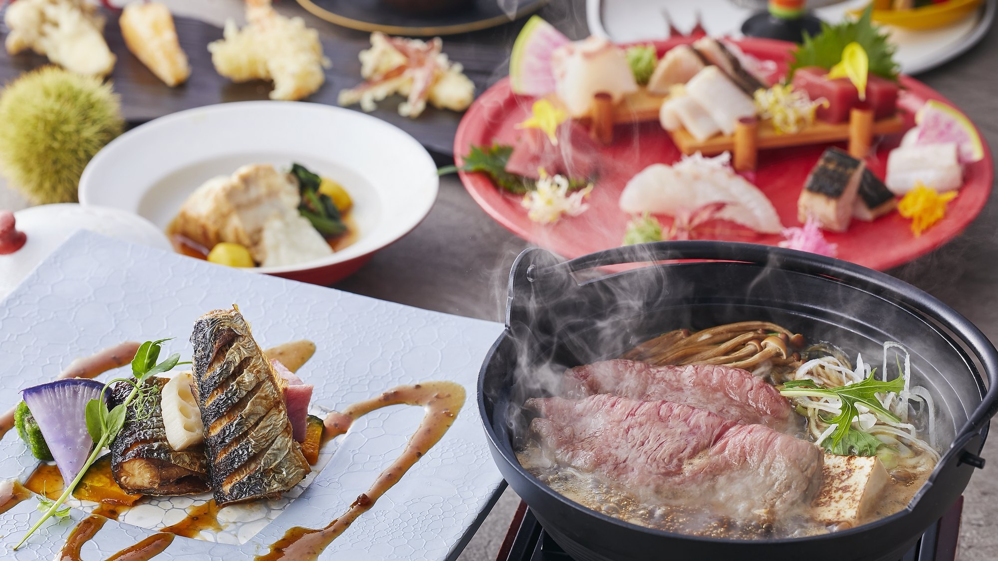 〜期間限定〜秋の味覚を堪能！松茸の土瓶蒸し付き【土地の恵み会席】