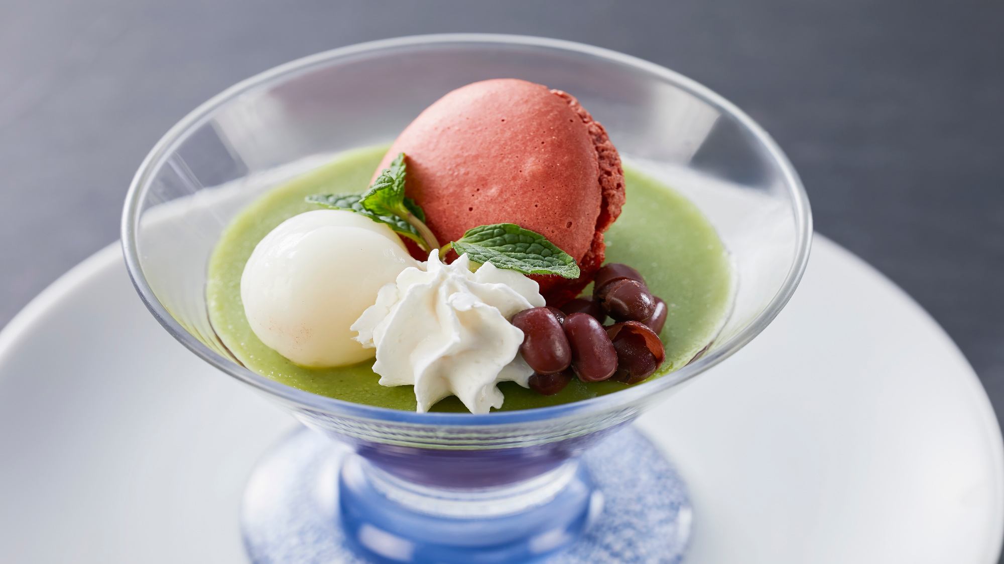 【土地の恵み/季節の会席】夏(2026年6月～8月)甘味 水羊羹パフェ