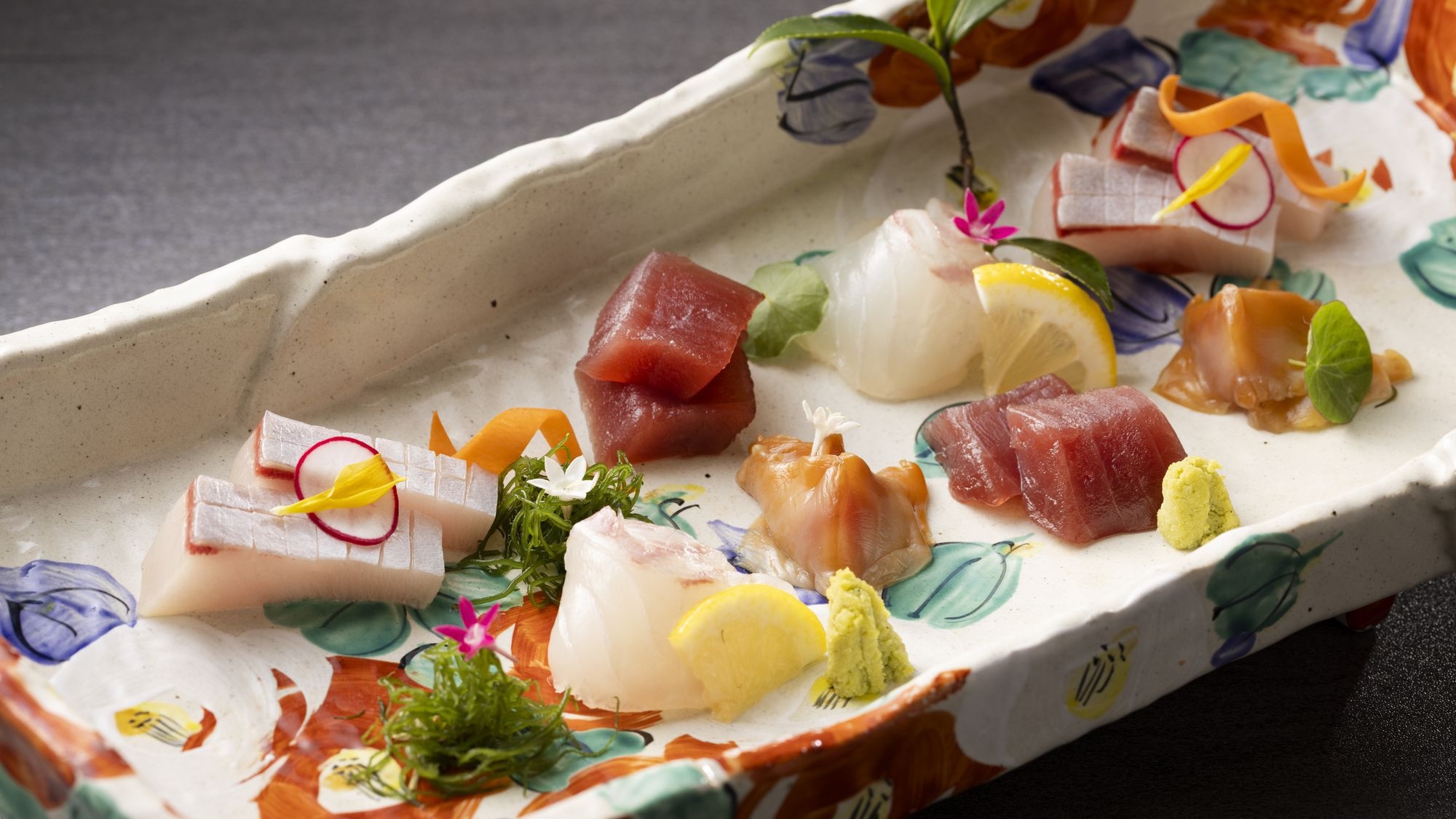 【かに食べ放題／土地の恵み会席】海の宝石「活あわび」の踊り焼き　　