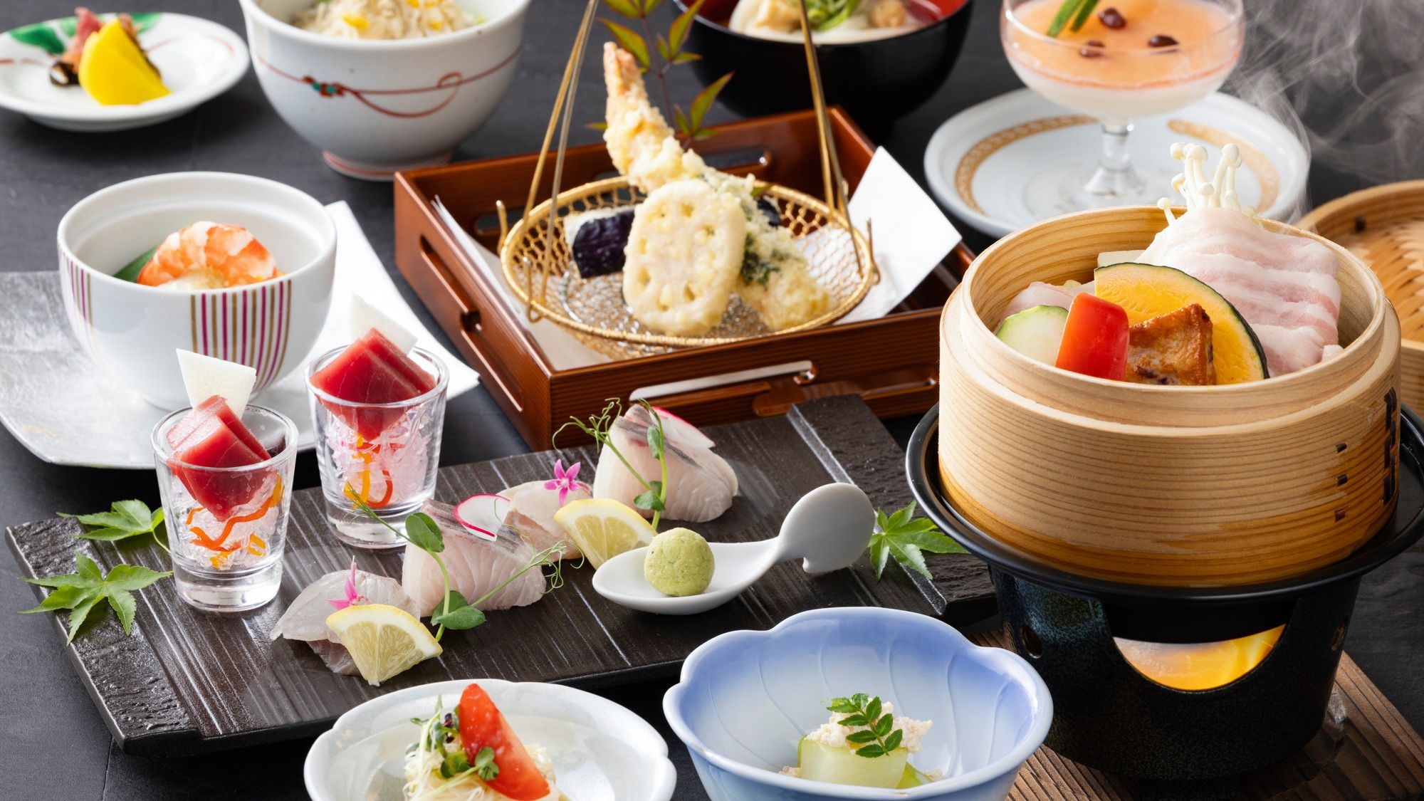 【季節の会席】瀬戸内の食材を彩りとともに楽しむ会席