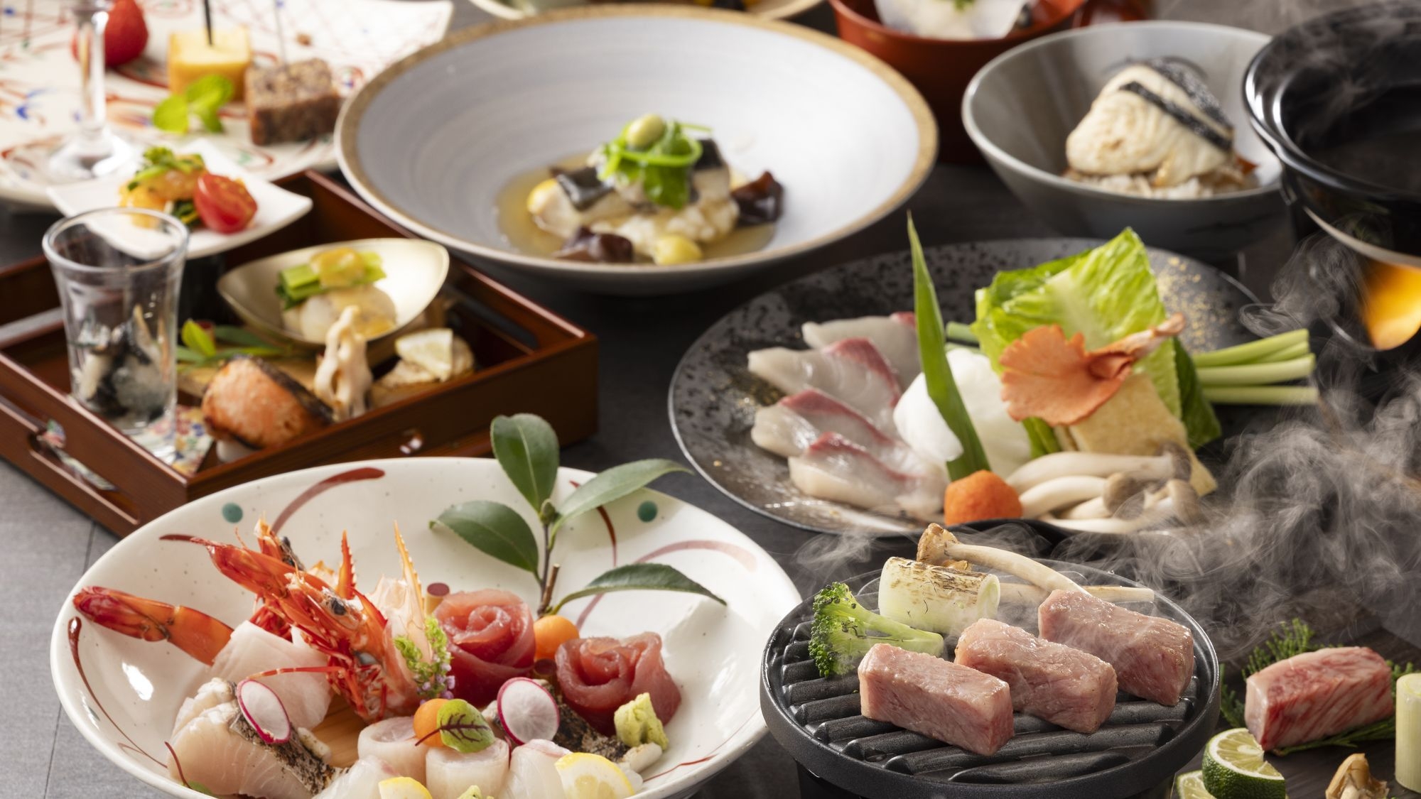 【かに食べ放題／特別会席】瀬戸内の海鮮とオリーブ牛の饗宴