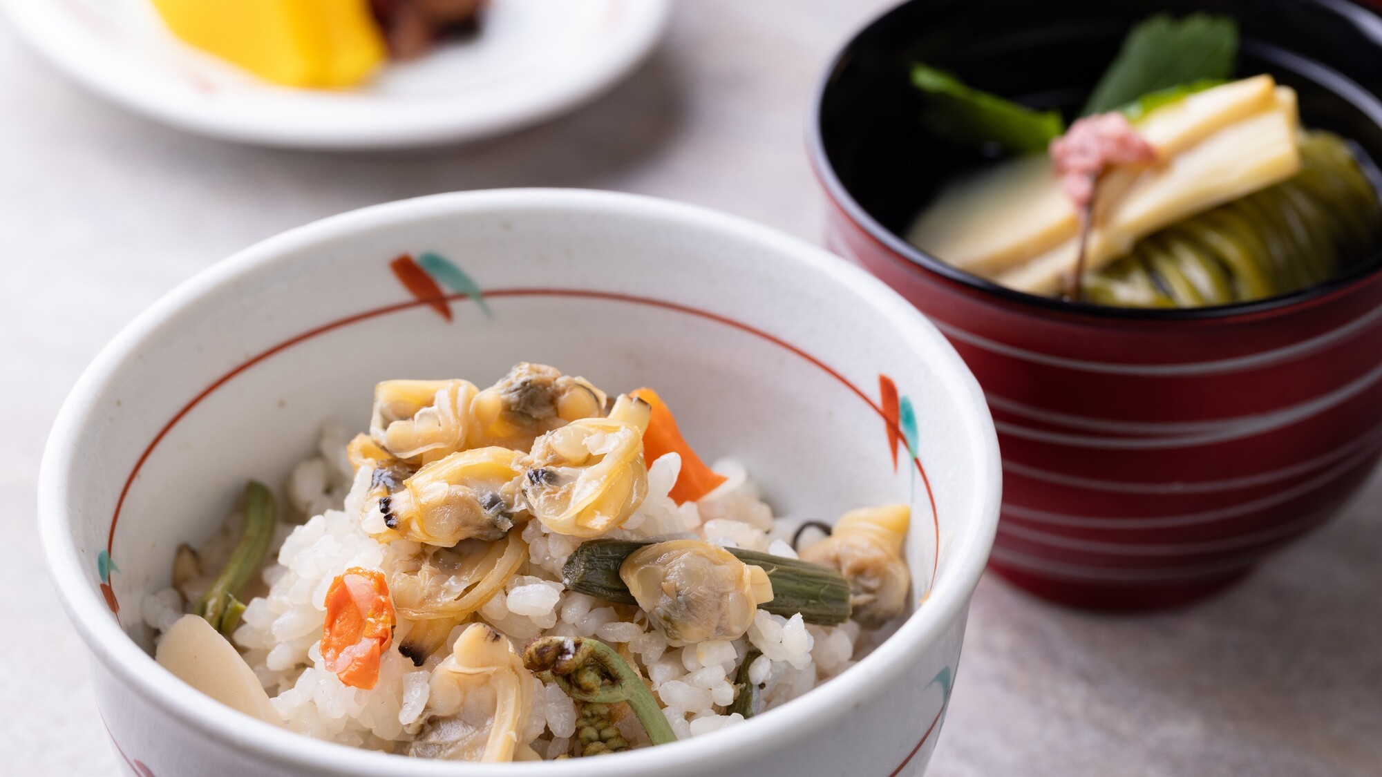 季節の会席　２０２５春　浅利山菜御飯