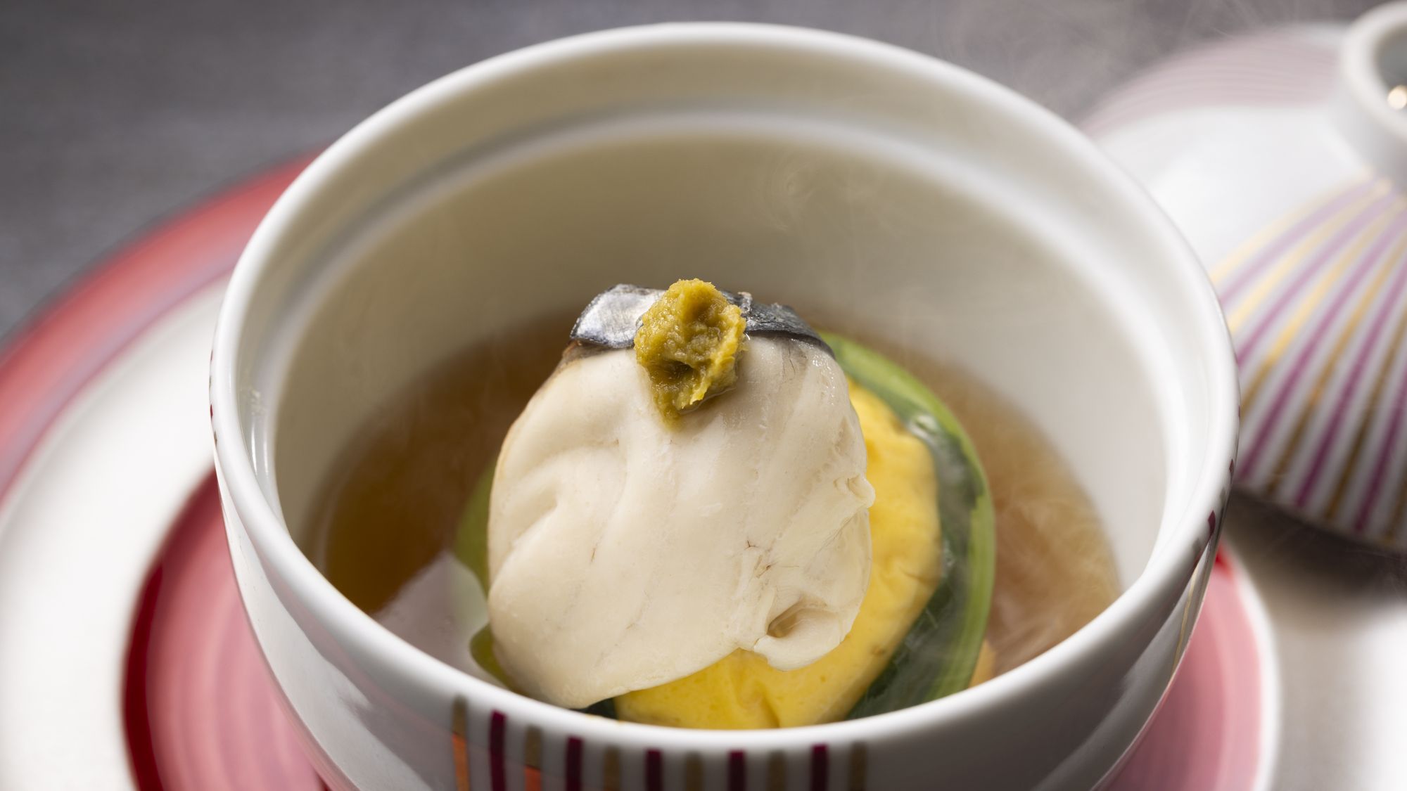 【季節の会席】冬(2025年12月～2026年2月)  温物 瀬戸内鰆の宝玉蒸し～食べて菜～