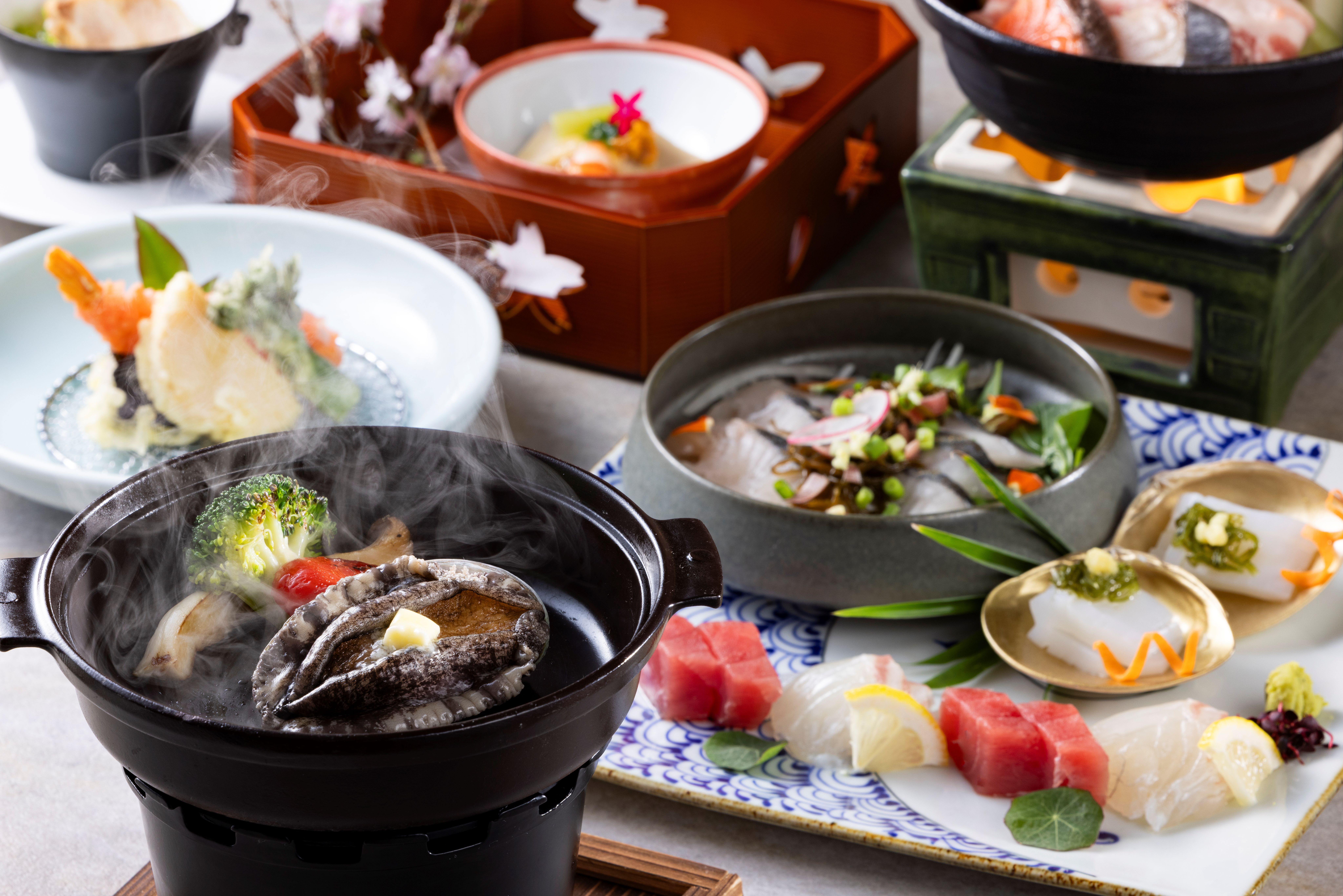 土地の恵み会席　2026年春(2026年3月～5月) 　活鮑踊り焼プラン　