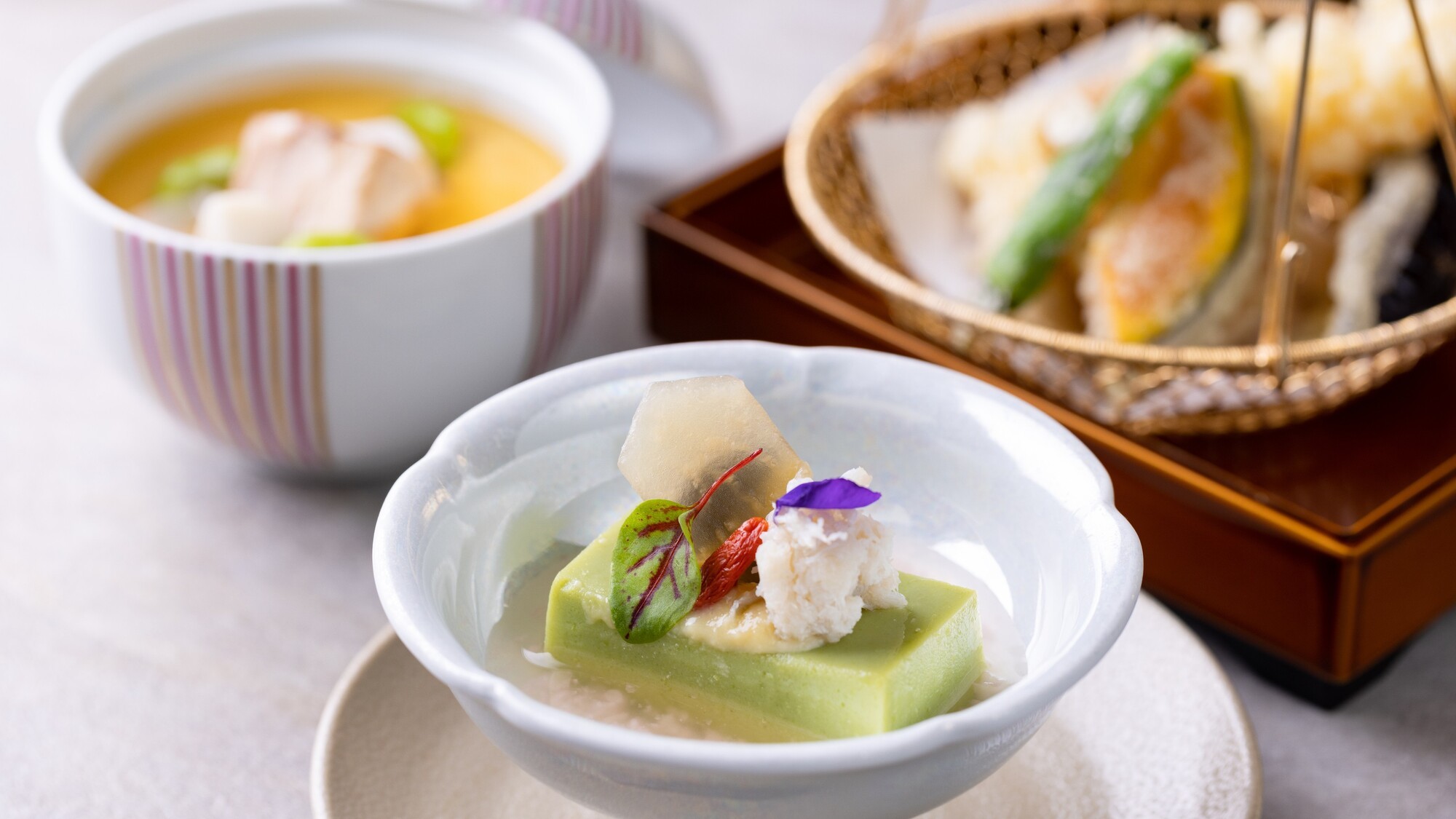 季節の会席　２０２５春　母神山豆腐