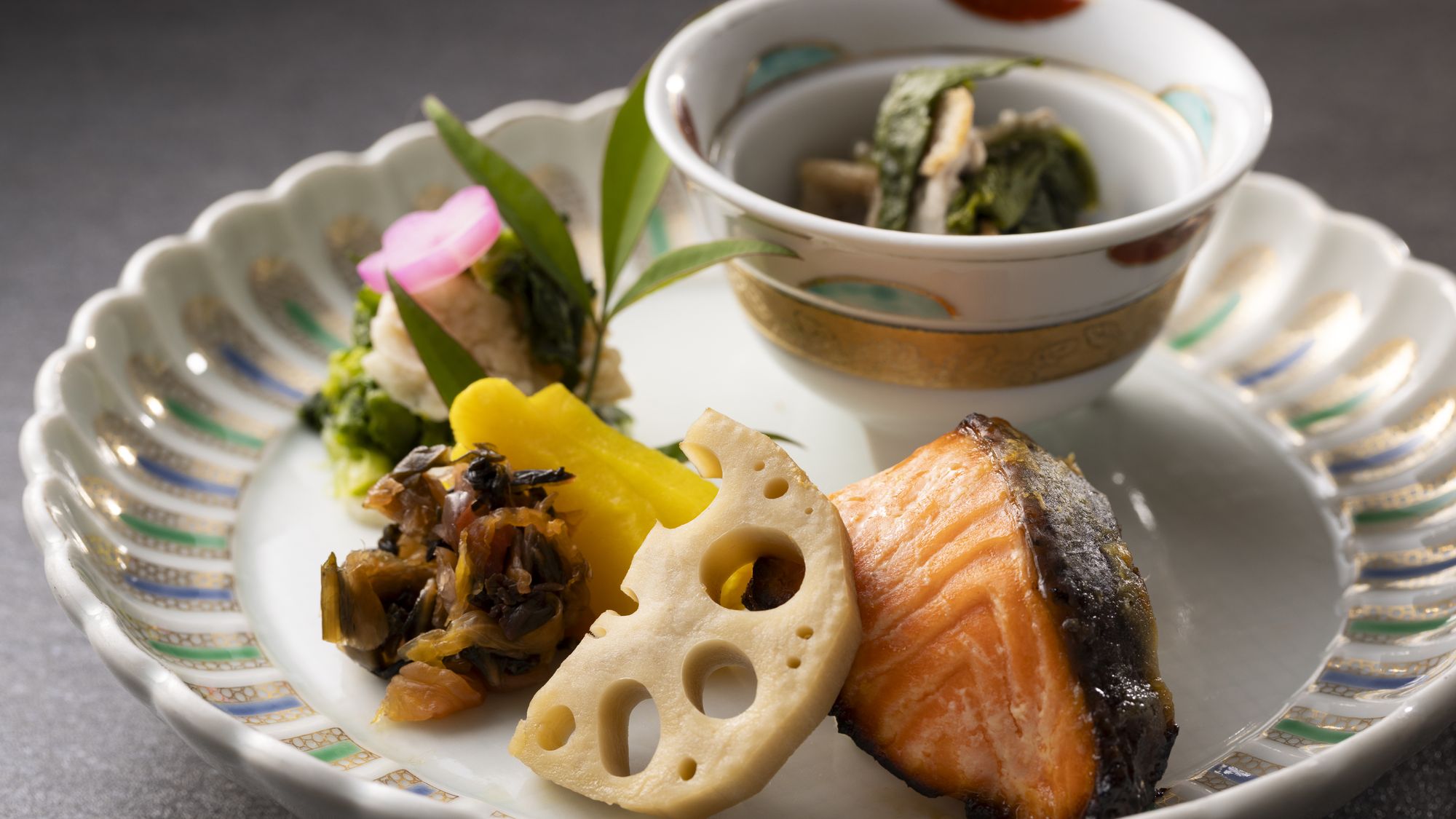 【土地の恵み会席】冬(2025年12月～2026年2月)  おばんざい 銀鱈讃岐味噌漬け 百花雪花