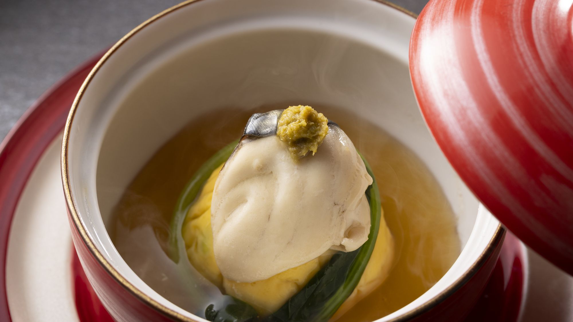 【土地の恵み会席】冬(2025年12月～2026年2月) 温物 瀬戸内鰆の宝玉蒸し～食べて菜～ 