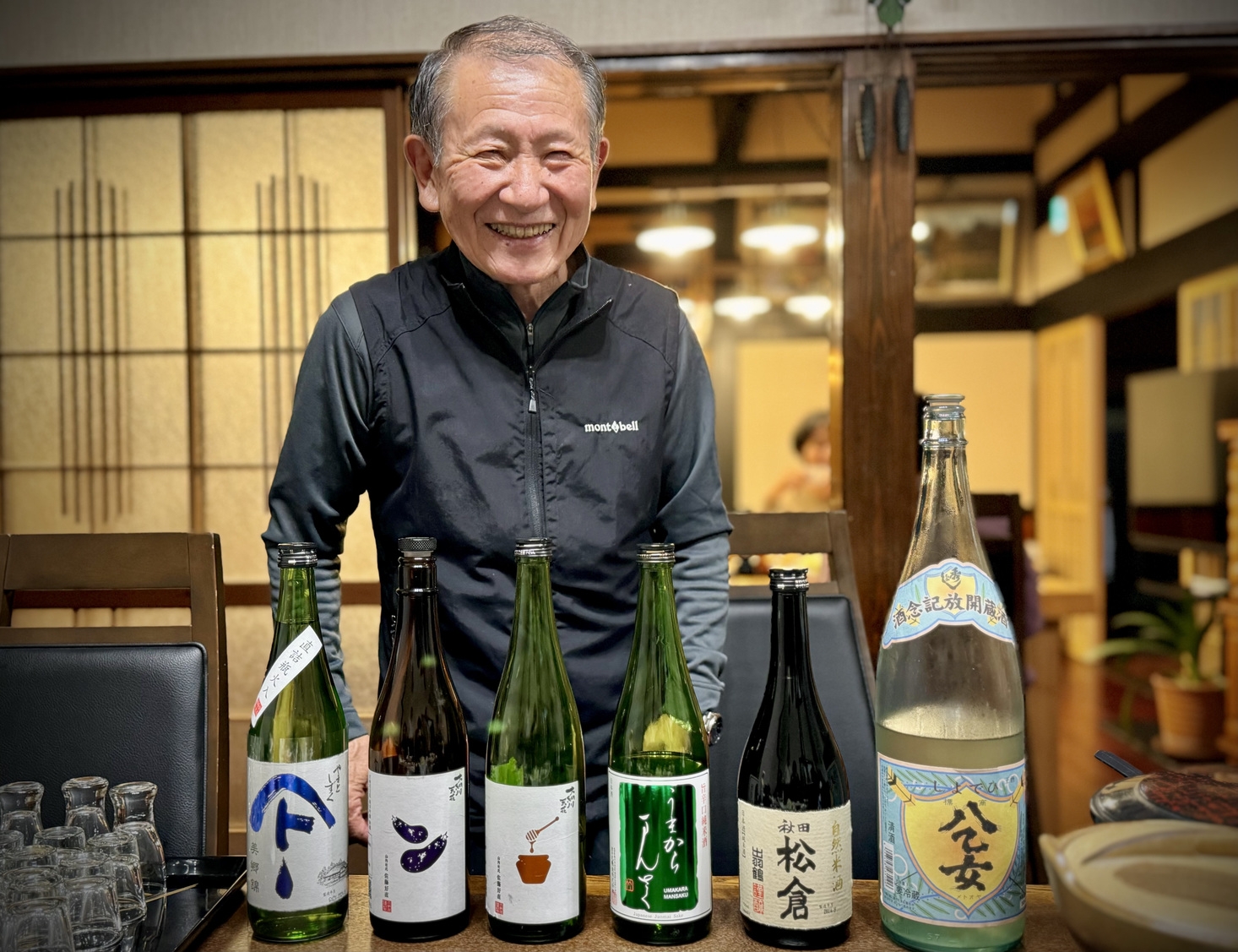  主人厳選秋田の酒米を楽しむ地酒6種飲み比べ☆自家栽培の野菜や精米したての天然水炊きご飯も＜2食付＞