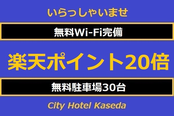 出張応援!楽天ポイント20倍プラン　【素泊り】