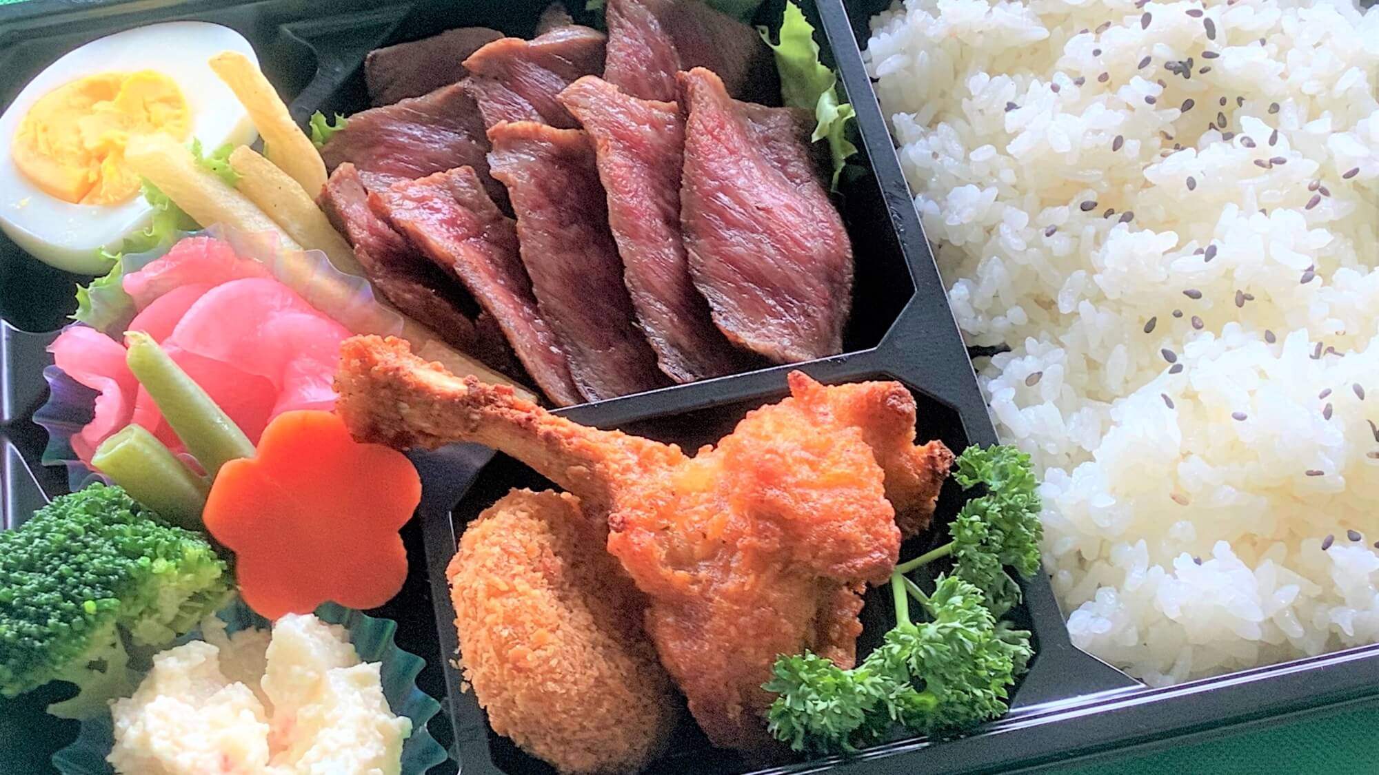 ■道産和牛ステーキ弁当（一例）