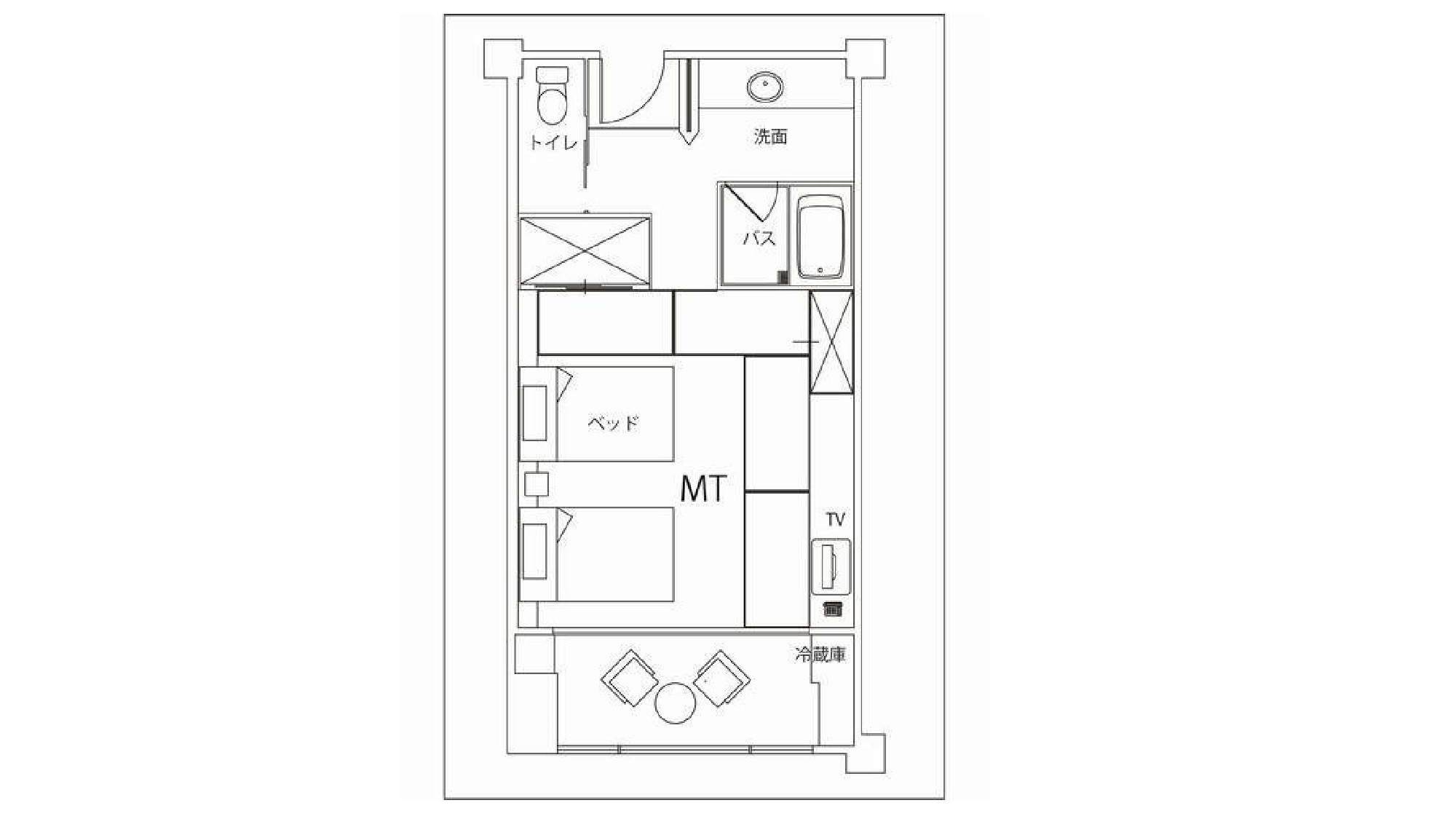 ◆モダンツイン（平面図）