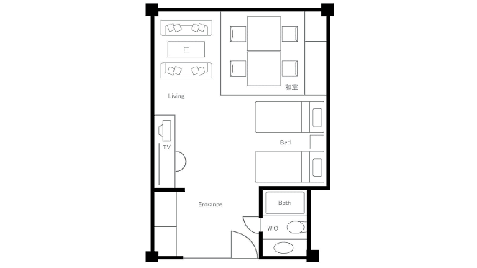 ◆セミスイートルーム（平面図）