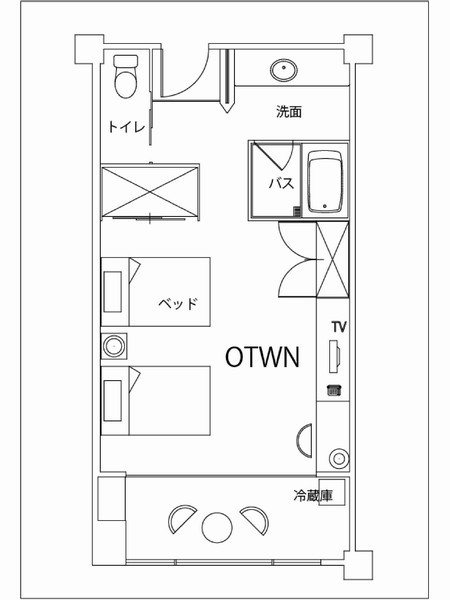 ◆コンフォートルームツイン（平面図）