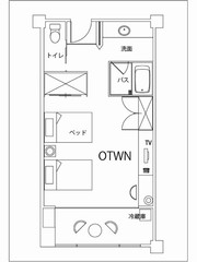 ◆コンフォートルームツイン（平面図）