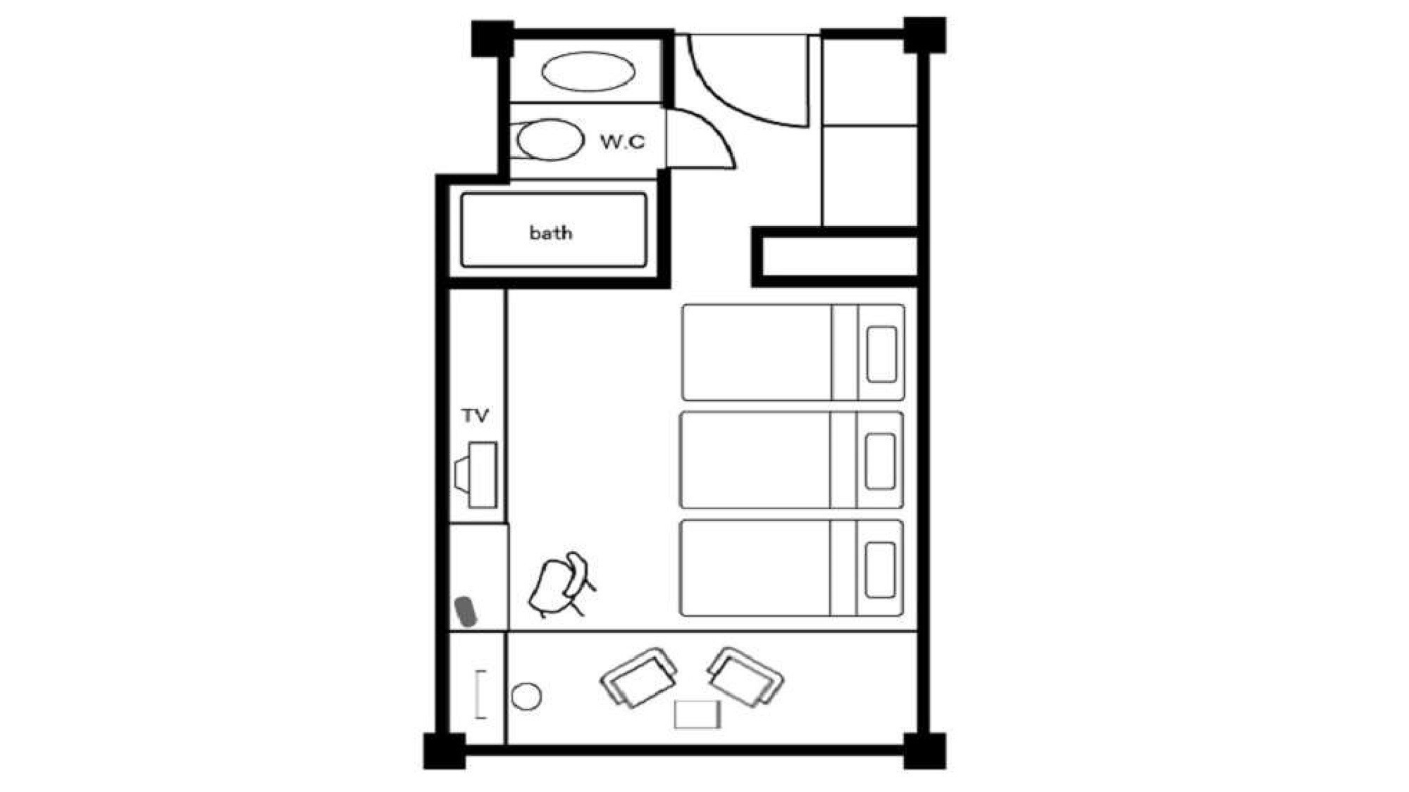 コンフォートルーム　40㎡（間取り図）