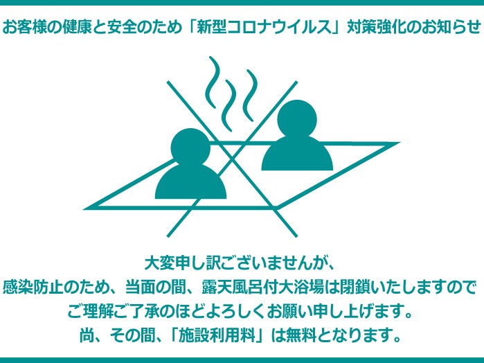 新型コロナウィルス感染拡大防止対策-大浴場