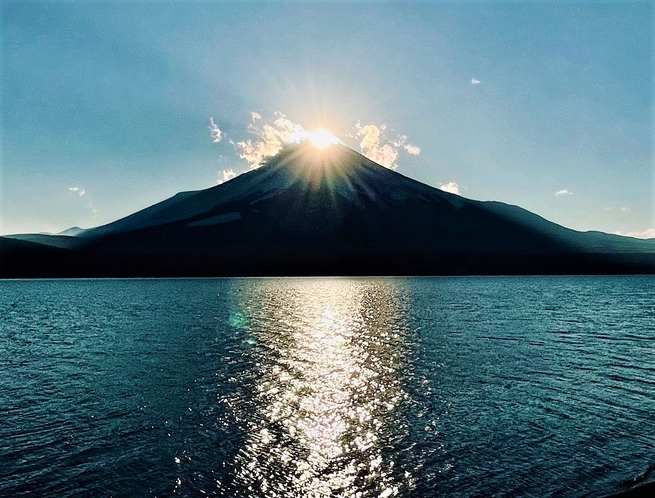 ダイヤモンド富士/山中湖にて-20210208