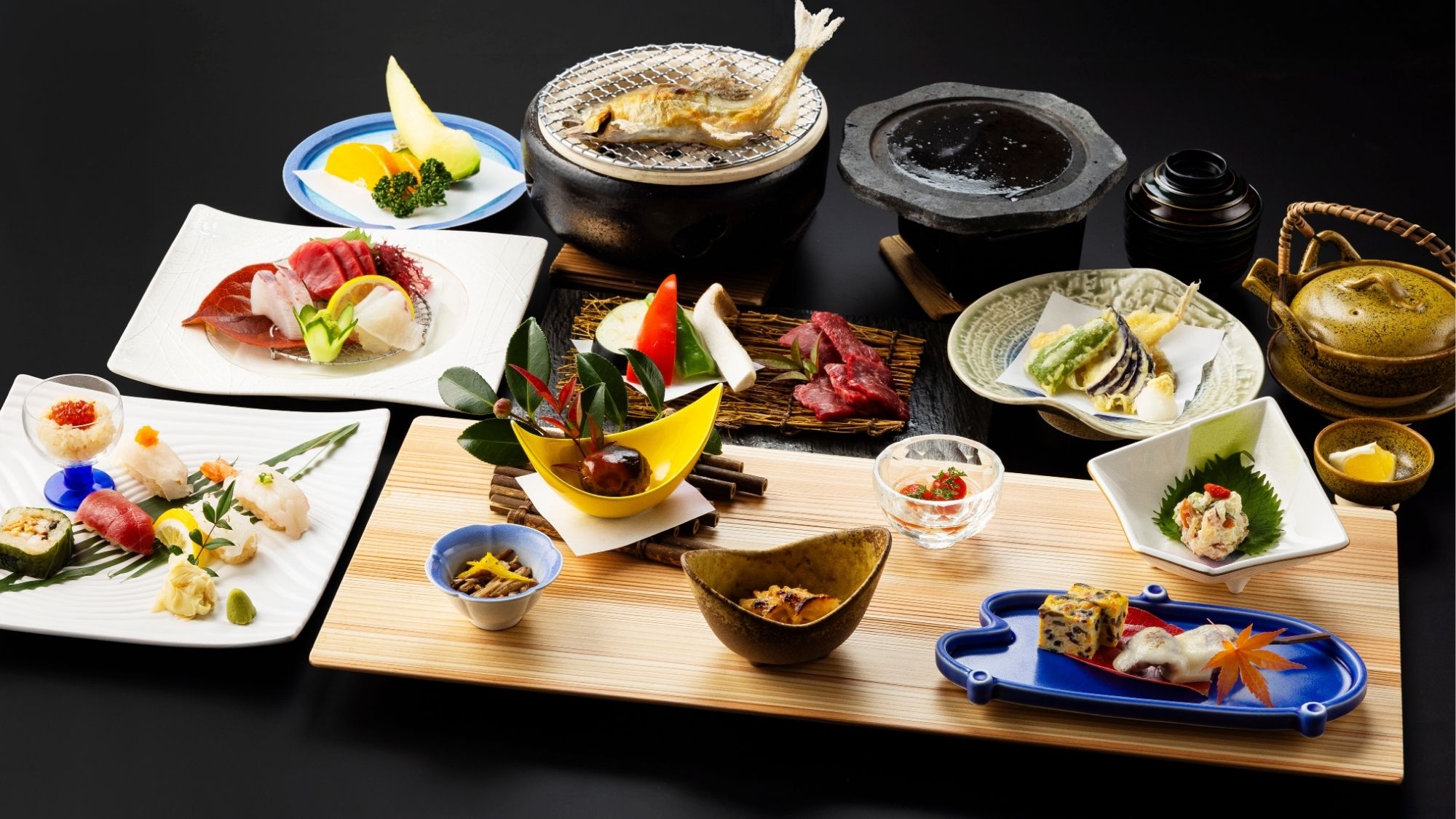 【夕食】基本会席※写真はイメージです。