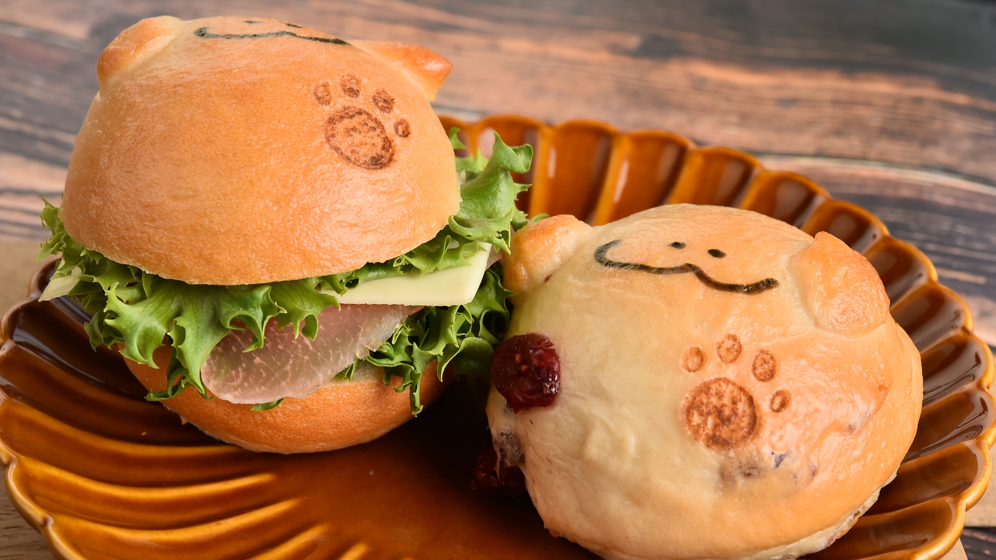 ご朝食：ワンちゃんベーグルプレート　本屋敷で焼いている、ふわふわもちもちの手作りベーグル♪