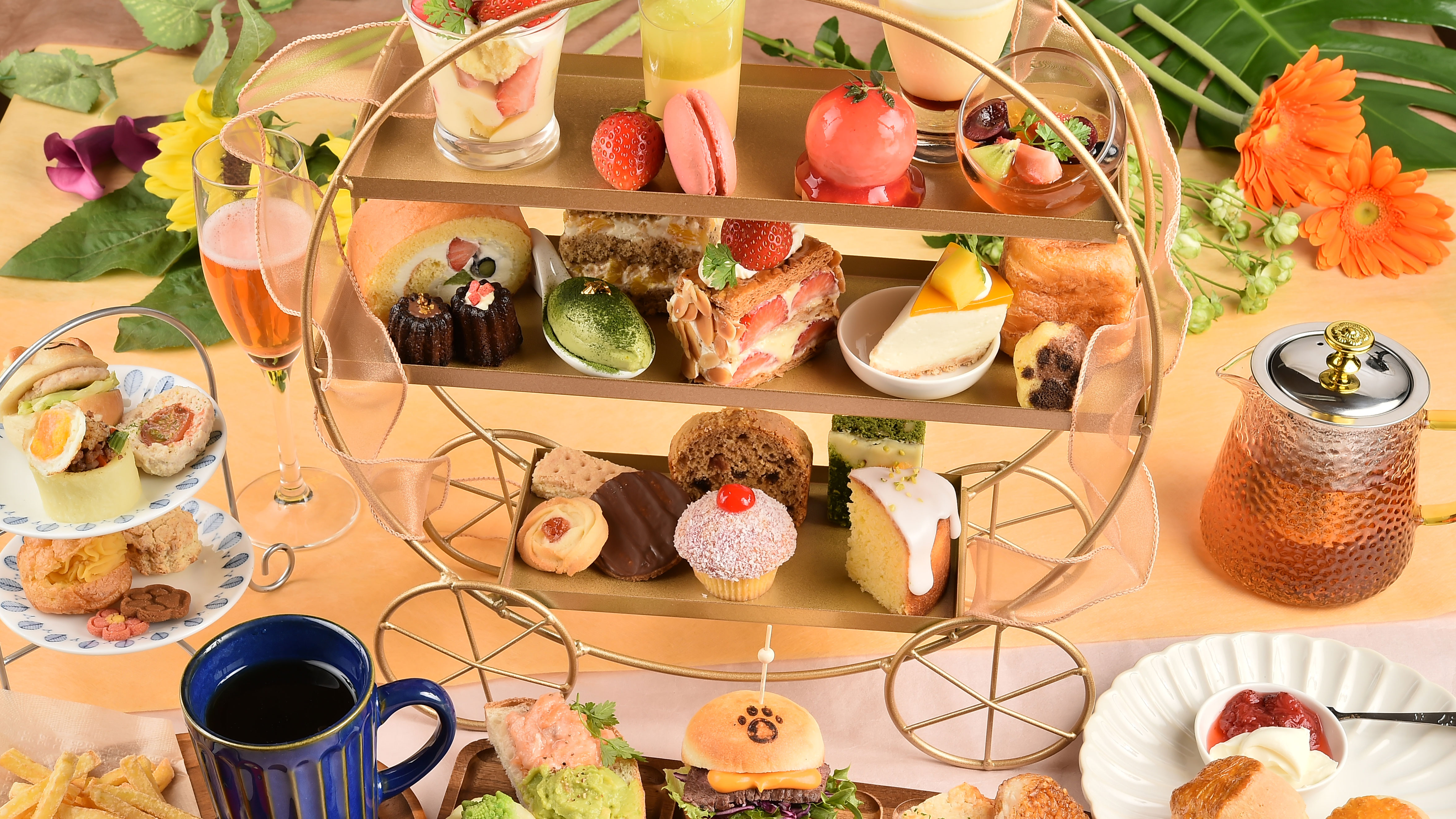 本屋敷で全て手作り！！アフタヌーンティー（写真のお料理はおひとり様分です）