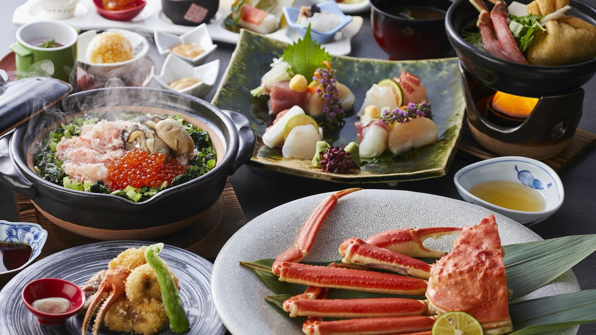 【かに食べ放題／極み会席】土鍋御飯付き旬の彩りを添えた蟹尽くし