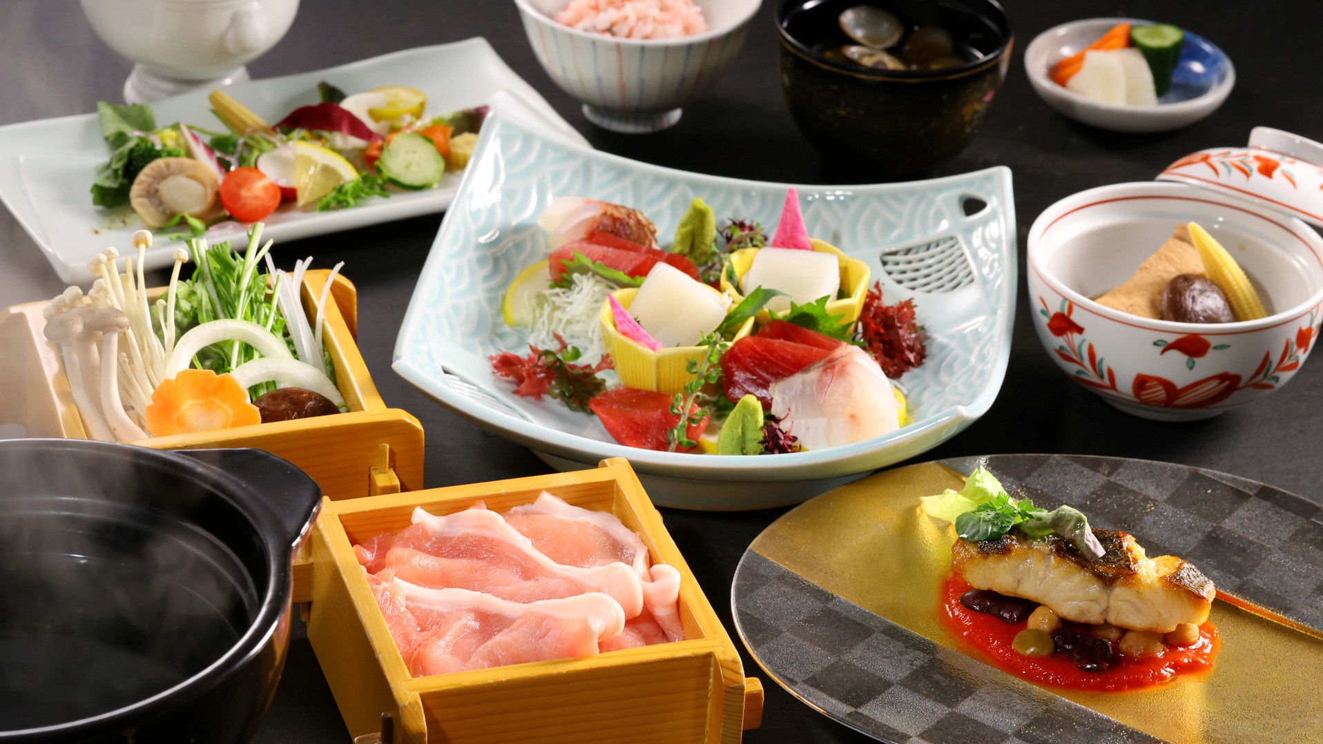 【グループ旅行応援！3名利用以上がお得！】【季節の会席】茨城県の食材を楽しめる会席