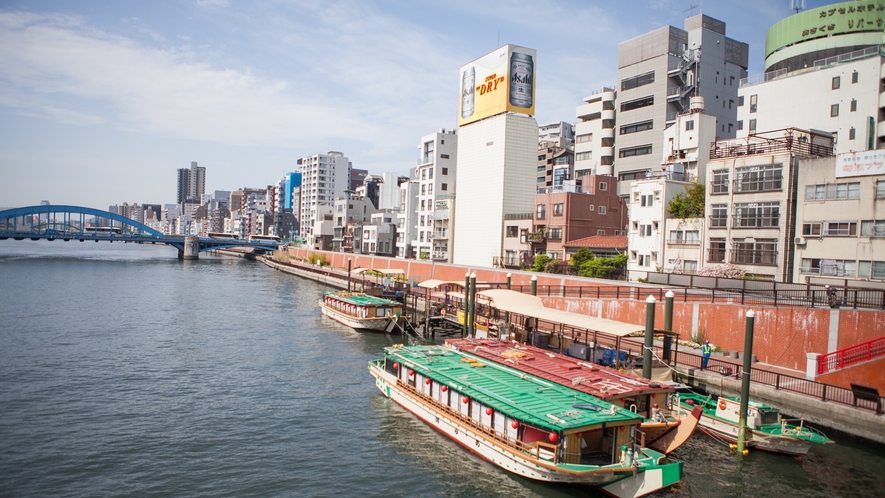 *隅田川/浅草や蔵前など下町ならではの風景が広がります