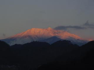 朝焼けの御岳
