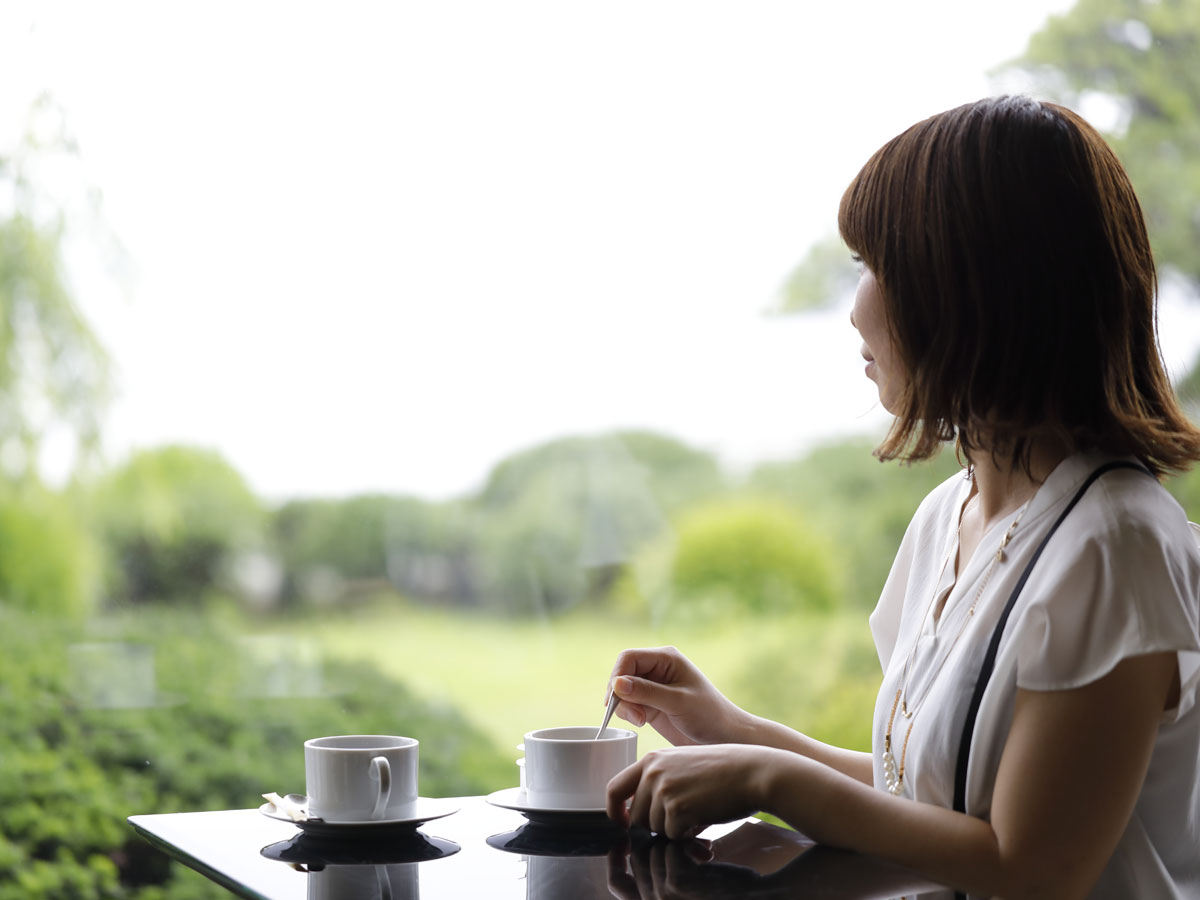 宍道湖を眺めながらコーヒーを