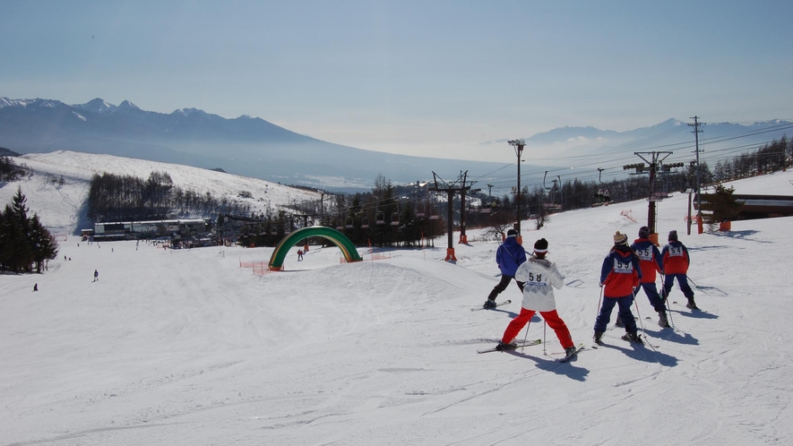 【車山高原SKYPARKスキー場】広々としたゲレンデ