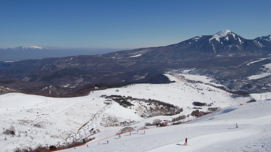 【車山高原SKYPARKスキー場】遠くの方まで見渡せる絶景