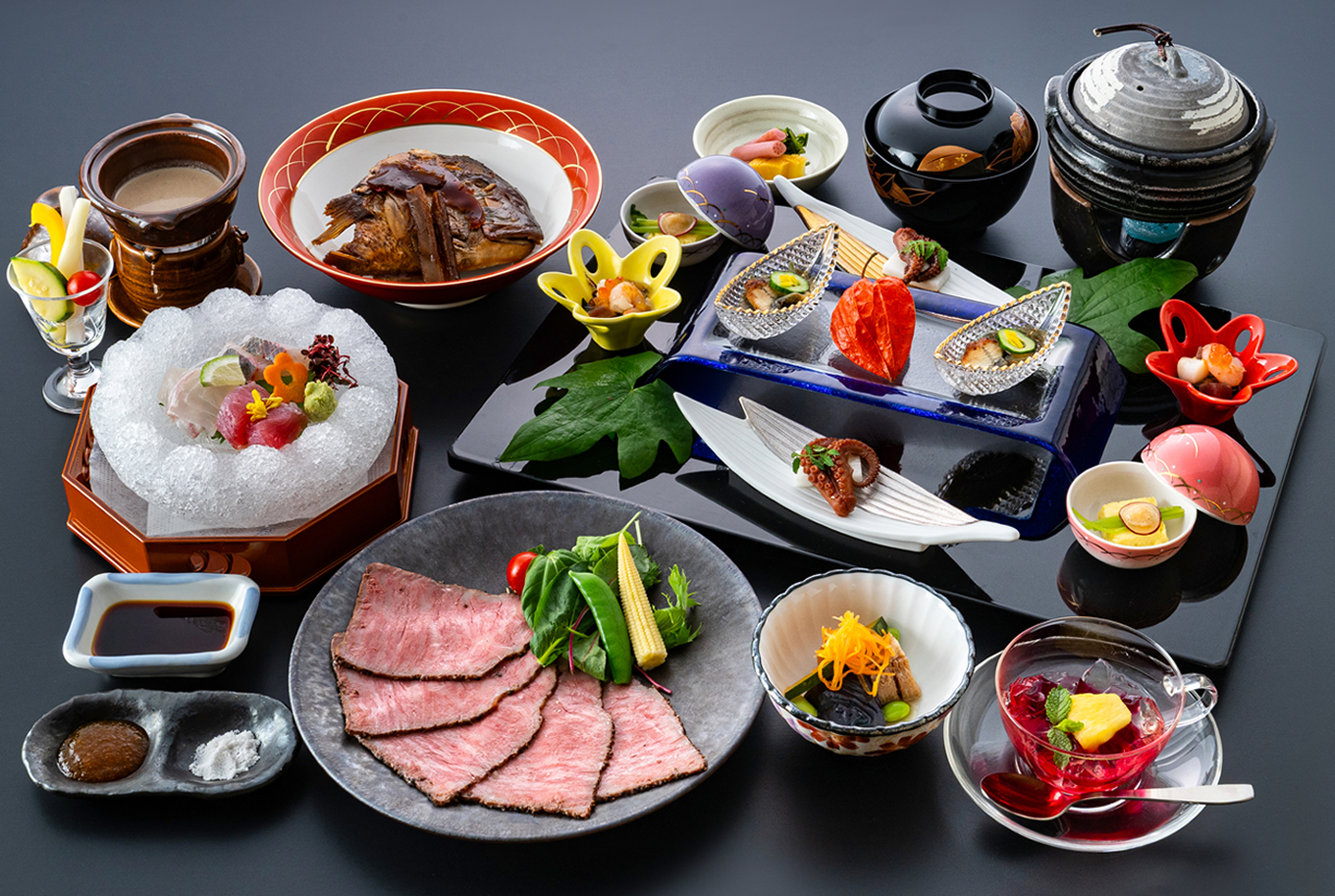 地元精肉店厳選肉ローストビーフ会席